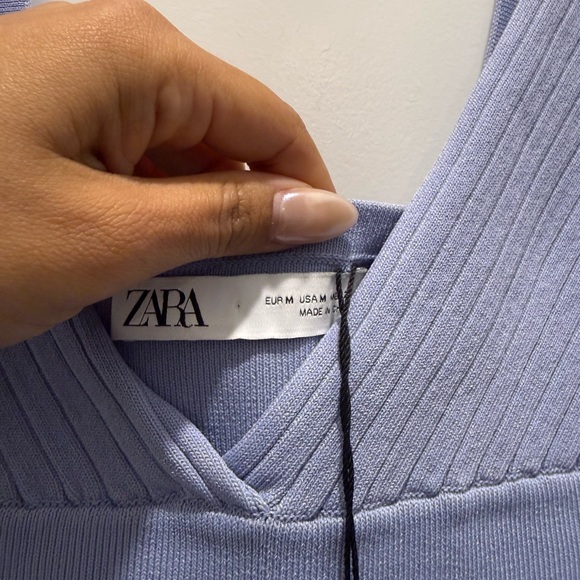 Blue Ribbed Bralette - Picture 3 of 3